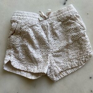 Cat & Jack Women's High Waist Cream Eyelet Shorts